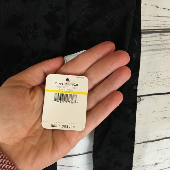 Free People Babes In Bandeaus Bodysuit Black M - Picture 7 of 12